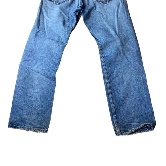 Vintage 90s Levi’s 501 Distressed Jeans Light Wash 34x33 - Picture 6 of 9
